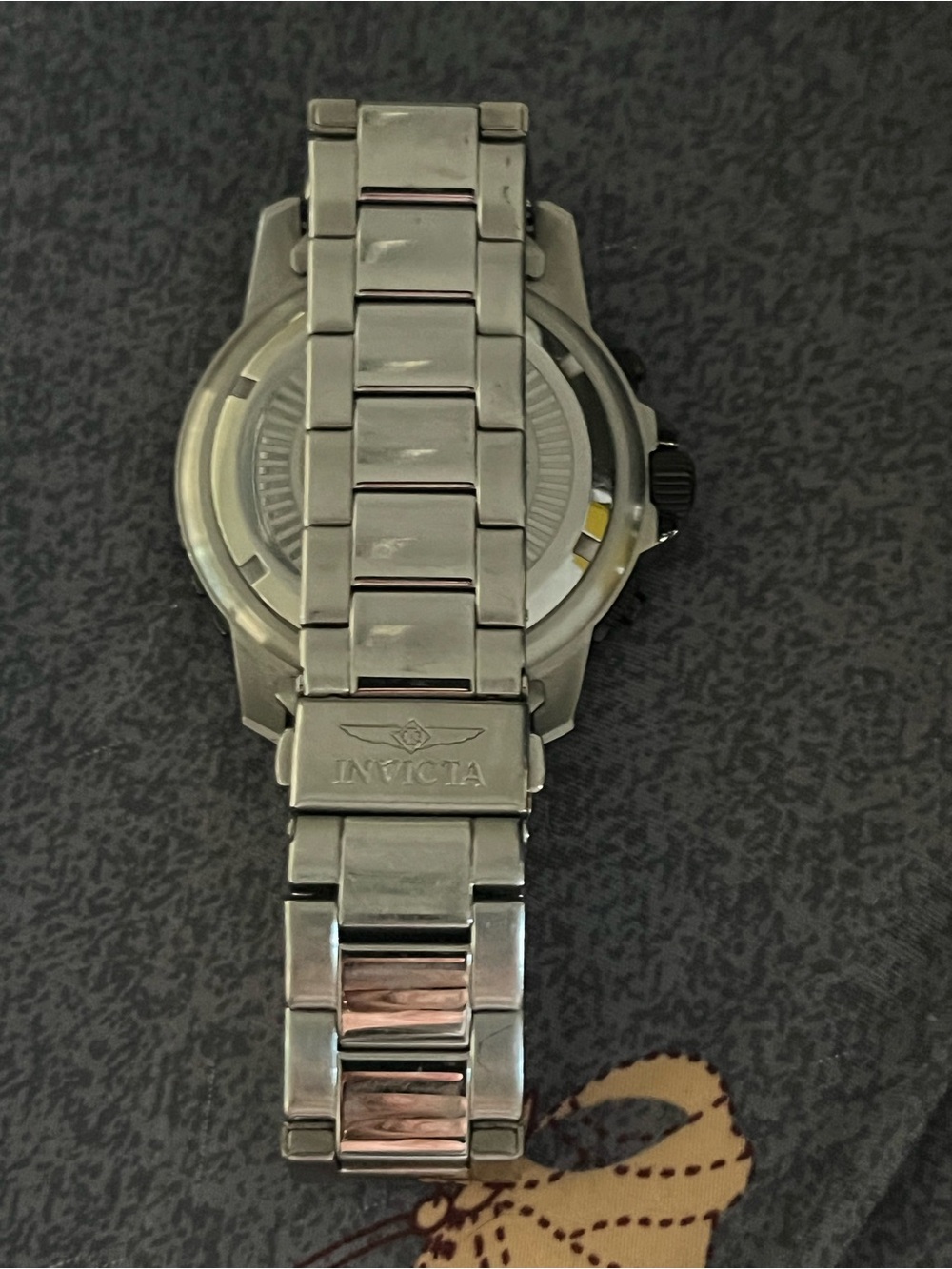 Invicta Silver and Black Chronograph Watch in Box - Picture 3 of 8